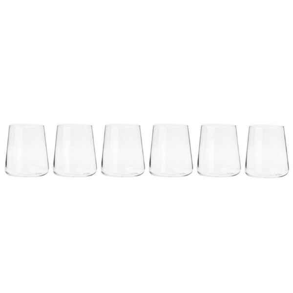 6pc Krosno Avant-Garde 380ml Tumblers Stemless Wine/Liquor/Barware Glasses Set
