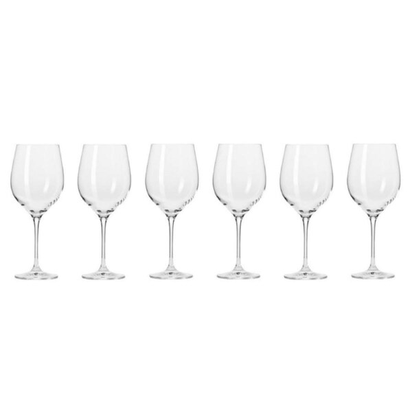 6pc Krosno Harmony Collection 450ml Red Wine Glass Barware Drinking Glasses