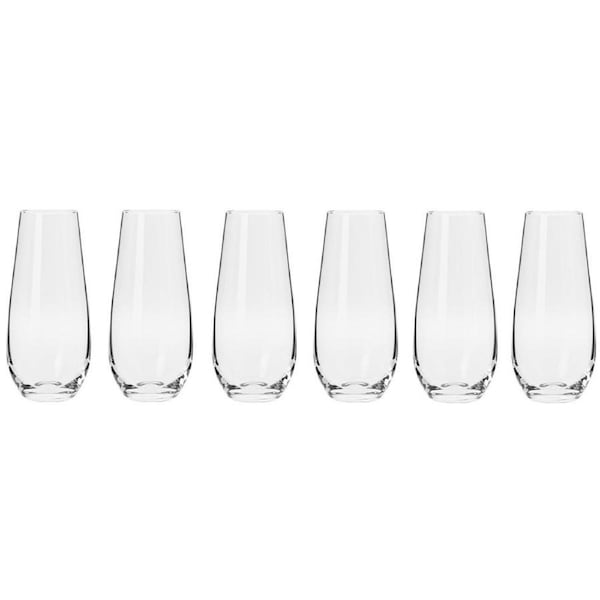6pc Krosno Harmony Collection 230ml Highball/Tall Cocktails/Mixers/Juice Glass