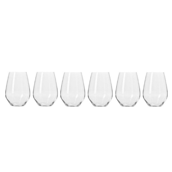 6pc Krosno Harmony Collection 540ml Stemless Wine/Liquor/Spirits Barware Glasses