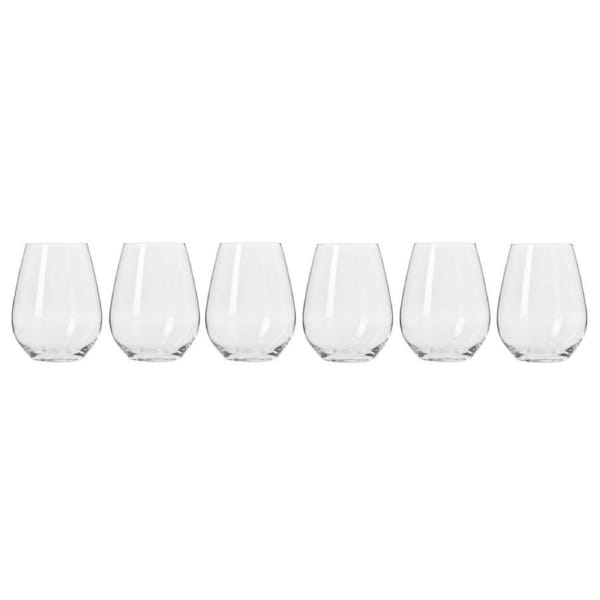 6pc Krosno Harmony Collection 400ml Stemless Wine/Liquor/Spirits Barware Glasses