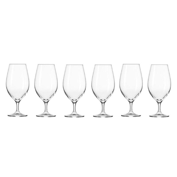 6pc Krosno Harmony Collection 400ml Beer/Brandy/Spirit Glass Barware/Bar Glasses