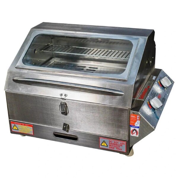 Marine Gas BBQ - Galleymate 1500 1/2 Grill & 1/2 Solid Plate