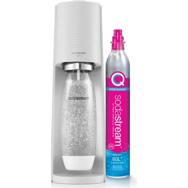 Sodastream Terra Starter Pack Soft Fizzy Drink Sparkling Maker Soda Stream White