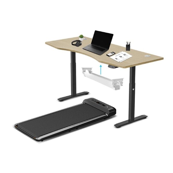 WalkingPad M2 Treadmill w/ ErgoDesk Auto Oak Standing Desk 1500mm