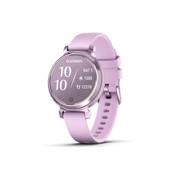 Garmin Lily 2 Smartwatch, Metallic Lilac w/ Lilac Silicone Band