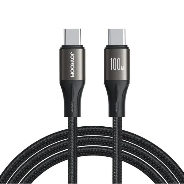 Phone Cable Joyroom Type-C to Type-C 1.2M 100W Fast Charge Data Cable Black