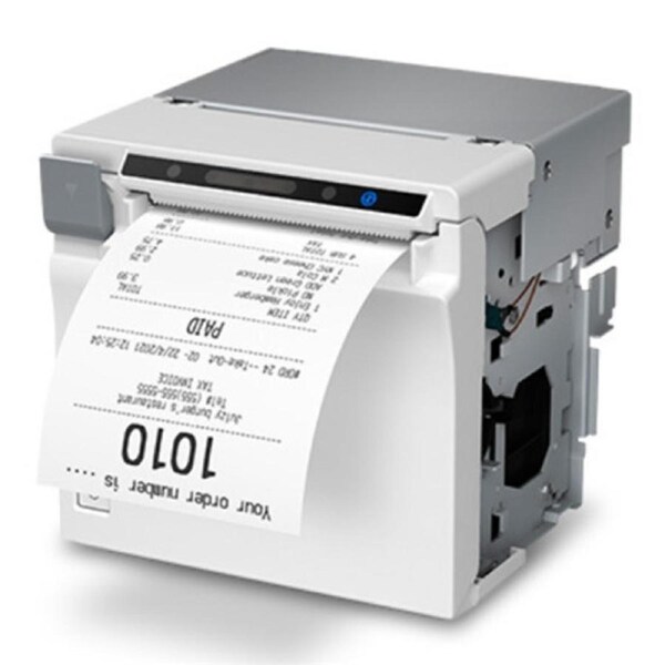 Epson EU-m30 Direct Thermal Printer - Monochrome - Receipt Print - USB - USB Host - Serial - With Cutter - White - 250 mm/s Mono - 203 dpi - 80 mm -