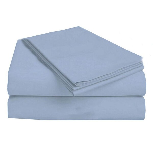 Luxury Living 625TC 4 Pce Cotton Rich Sheet Set 40cm Wall Dull Blue King