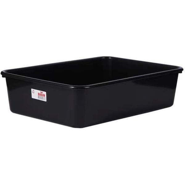2 x Rectangular Plastic Wash Basin 12L Tub Oil Tray Storage Basket Container Box
