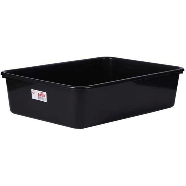 3 x Rectangular Plastic Wash Basin 12L Tub Oil Tray Storage Basket Container Box