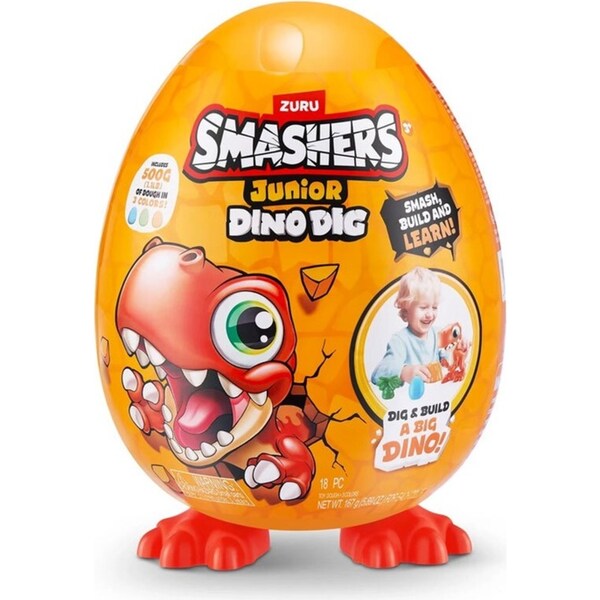 Zuru Smashers Junior Dino Dig Small Egg Mystery Capsule Assorted Kids Toy 3+