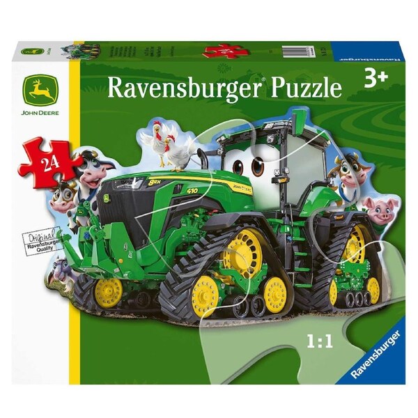 Ravensburger John Deere Tractor Shaped 24 Piece Jigsaw Puzzle