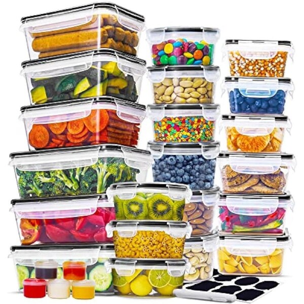 52-Pc Stackable Food Storage Containers with Lids - Airtight
