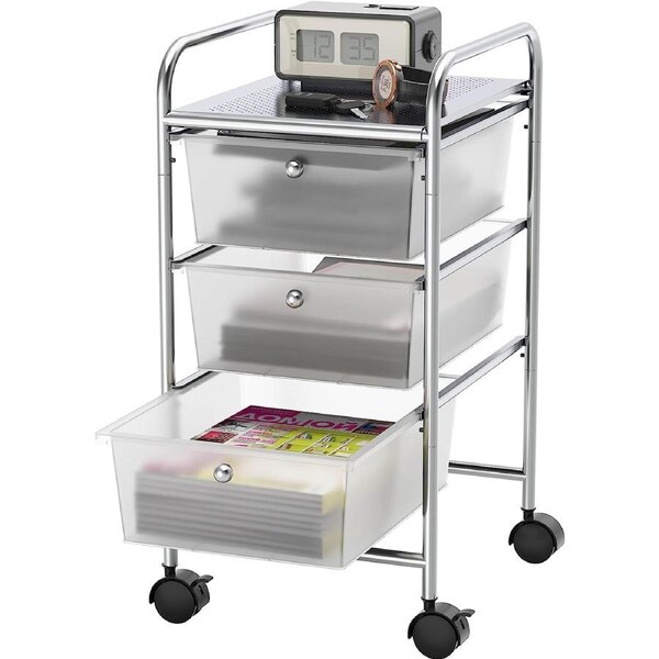 3-Drawer Rolling Utility Cart for Art and Craft Storage