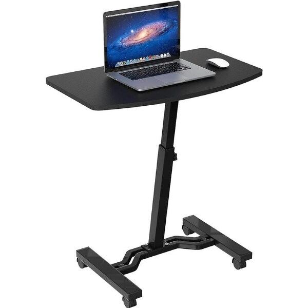 Adjustable Mobile Laptop Stand Desk Cart - 28-33'' Height, Black