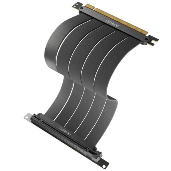 Antec Adjustable Vertical GPU Bracket and PCI-E 4.0 Riser Cable Kit (190mm) Black x16 Speed, Gold Plated extreme stability performance. 4090 , 7900xt