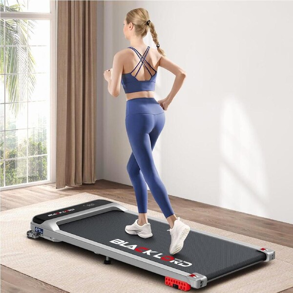 BLACK LORD Treadmill Electric Walking Pad Home Office Gym Fitness Incline MS2 Silver