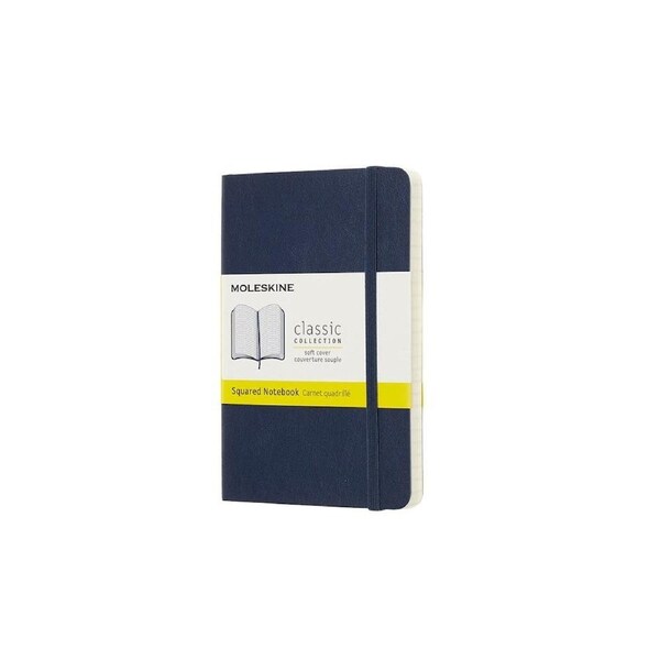 Moleskine Classic Soft Cover Notebook - Grid - Pocket - Sapphire Blue