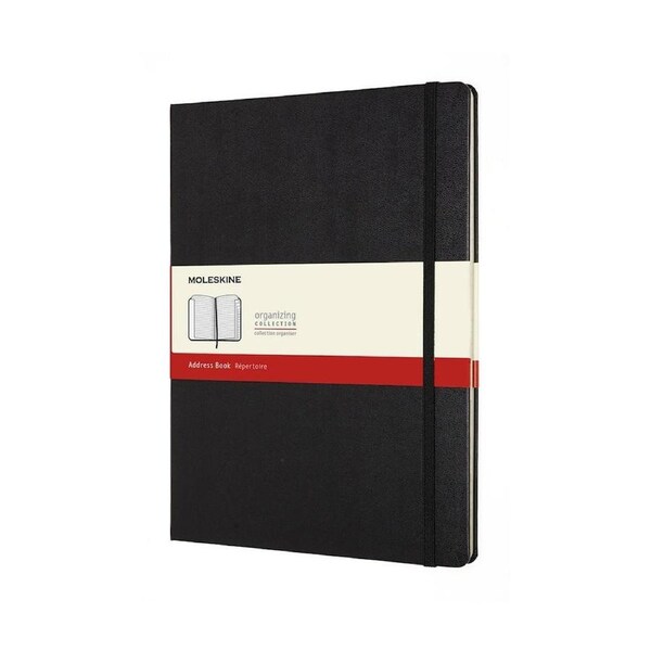 Moleskine Classic Hard Cover Notebook Address Book - Extra Large - Black