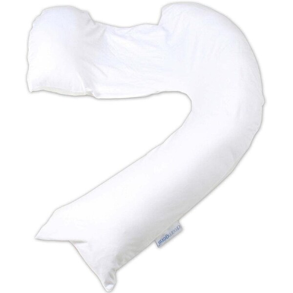 Dreamgenii Pregnancy Support & Breastfeeding Pillow - White Cotton Jersey