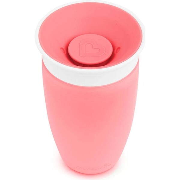 Munchkin 10oz/295ml Miracle 360deg Baby/Toddler Anti-Spill Sippy Cup Pink 12M+