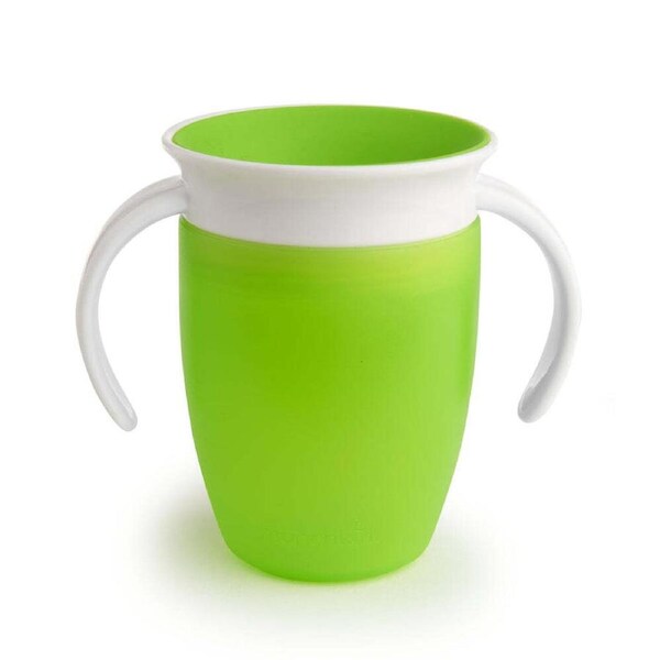 Munchkin 7oz/200ml Miracle 360deg Baby/Toddler Anti-Spill Trainer Cup Green 6M+