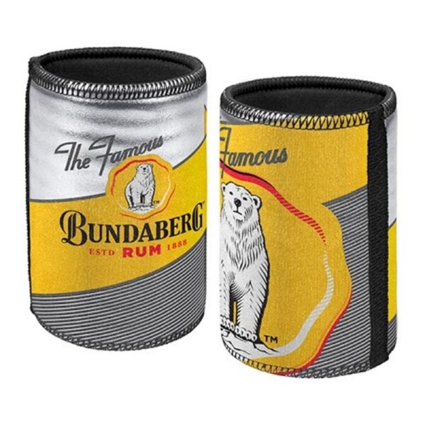 Bundy Bundaberg Rum Bear Metallic Can Cooler Stubby holder
