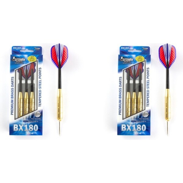 24pc Formula Sports BX180 Premium 30g Brass Barrel Darts Tempered Steel Tip