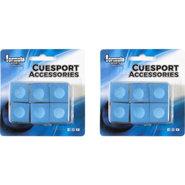 12pc Pioneer Cue Chalk Tip Accessory Set For Billiard/Pool/Snooker Sports Blue