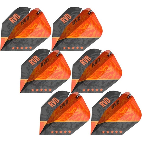 6x Target Rvb Pro Ultra G4 No.6 Dart Flights Tail/Wing Accessory Orange/Black