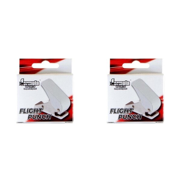 2x Formula Sports Flight Hole Punch/Dart Wing Shaft Ring Puncher Accessory White