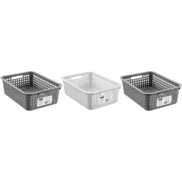 3x Boxsweden Cubo 45x14.5cm Storage Basket Home Organiser Medium Rectangle Asstd