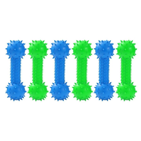 6x Paws & Claws Rubber 14.5x5cm Dumbbell Pet/Dog Interactive Play Toy Assorted