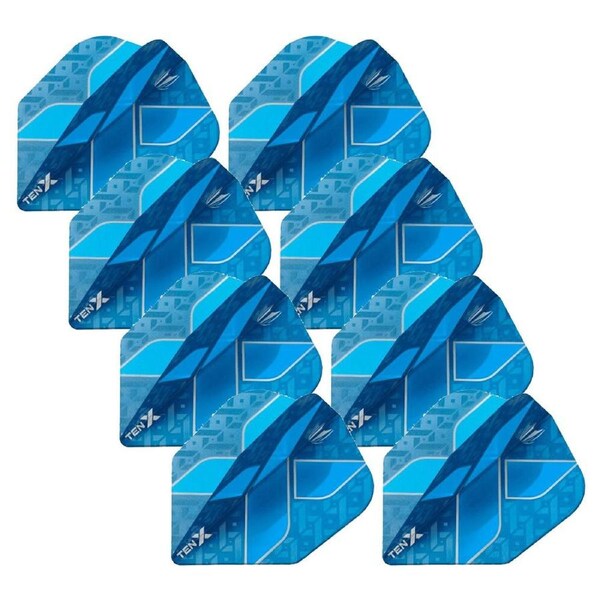 24pc Target Ten-X Ultra Dart Flights Standard Replacement Accessory Set Blue