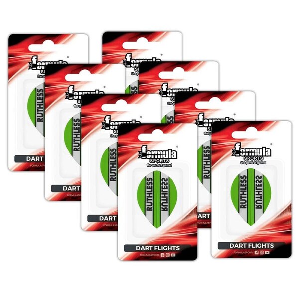 24pc Formula Sports Ruthless Plain Dart Flights Pear Tail/Wing Accessory Set