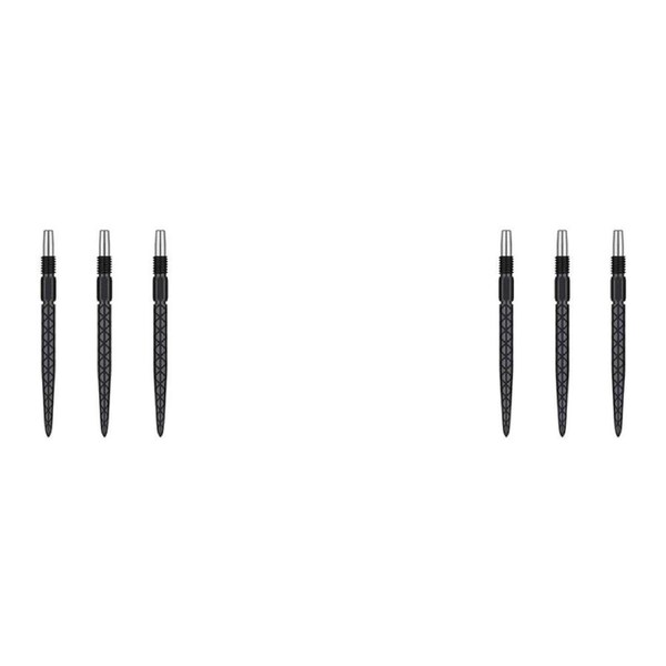 6pc Target 35mm Diamond Pro Swiss Point Accessory For Darts SP Barrels Black