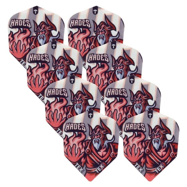 8x Tex Darts Hades Flights Standard Shape Dart Replacement Tail/Wing Accessory