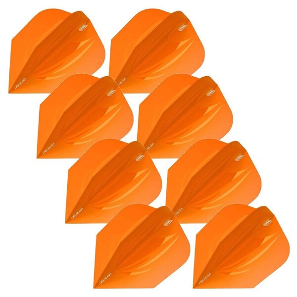 24pc Target ID Pro Ultra No.6 Dart Flights Wing Replacement Accessory Set ORNG
