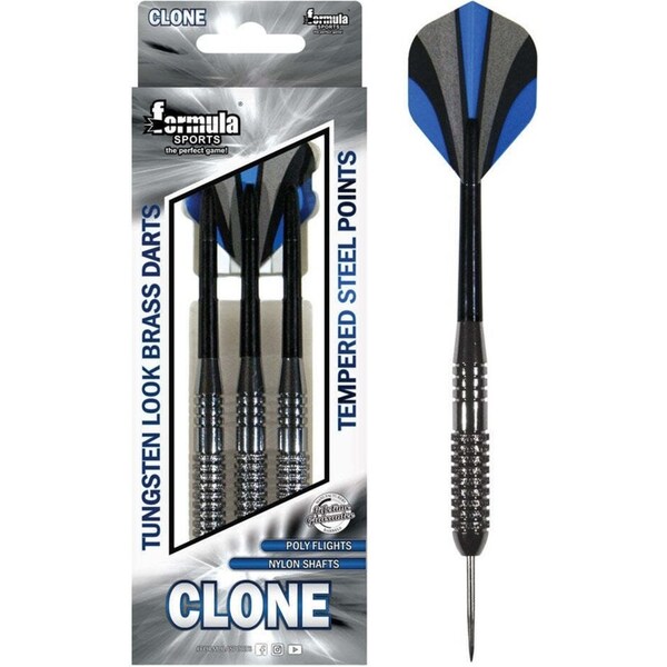 12pc Formula Sports 20g Clone Tungsten Look Brass Darts Tempered Steel Tip Point