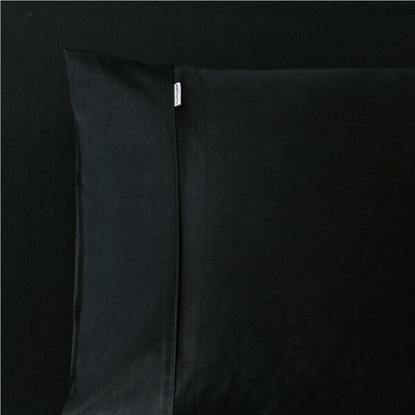 400 Thread Count Fitted Sheet Black Long Single Bed