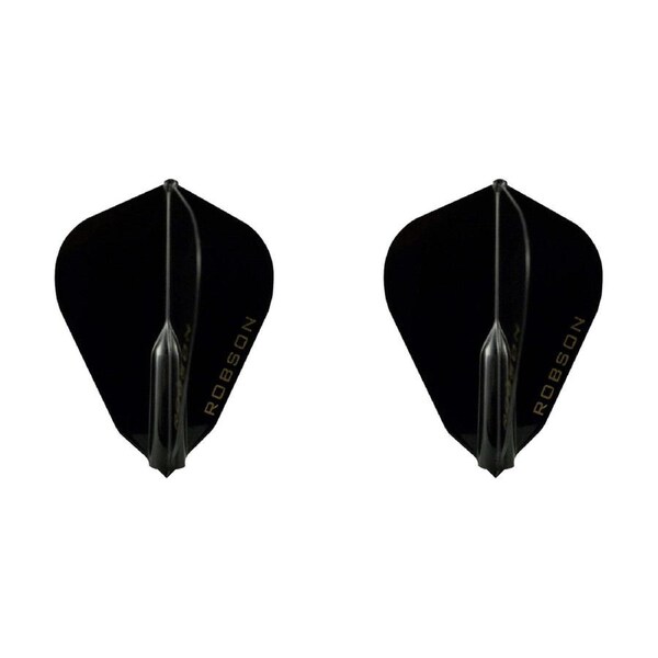 6pc Robson Plus Dart Flights F Shape Tail/Wing Replacement Accessory Set Blue
