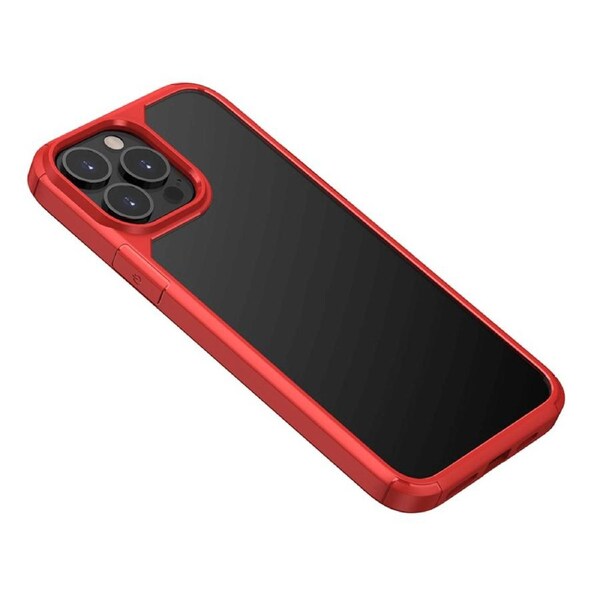 iPhone 13 Pro Compatible Case Cover Shockproof Transparent Clear-Red
