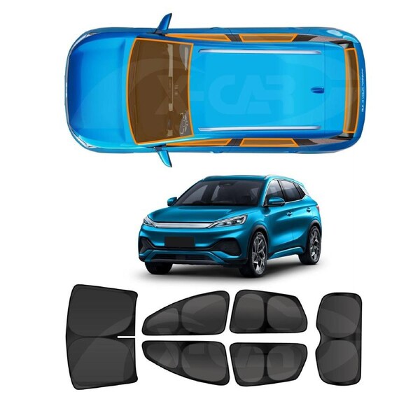 Window Sunshade Block Cover for BYD Atto 3 2022-2025 Side Rear Windshield Sun Shades Parking/Camping Privacy Protection