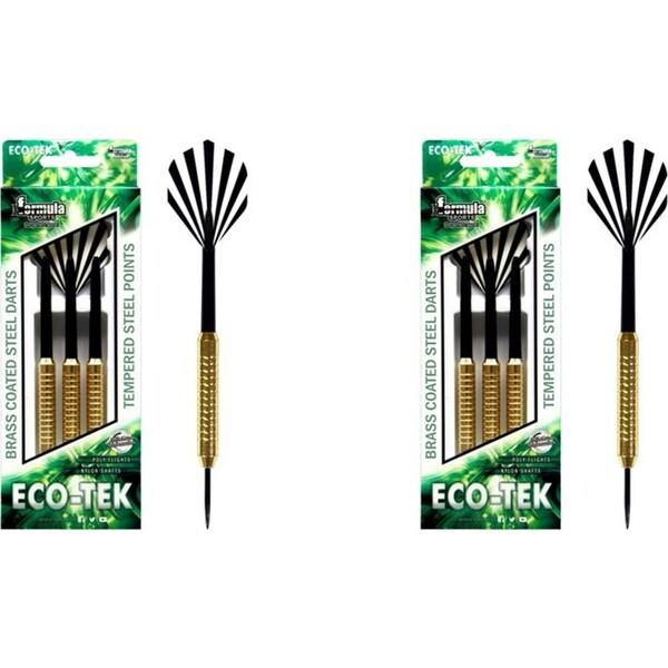 24pc Formula Sports 20g Eco-Tek Brass Coated Steel Dart Barrels Nylon Shaft