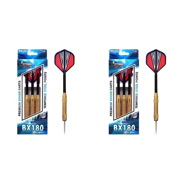 24pc Formula Sports BX180 Premium 25g Brass Barrel Darts Tempered Steel Tip