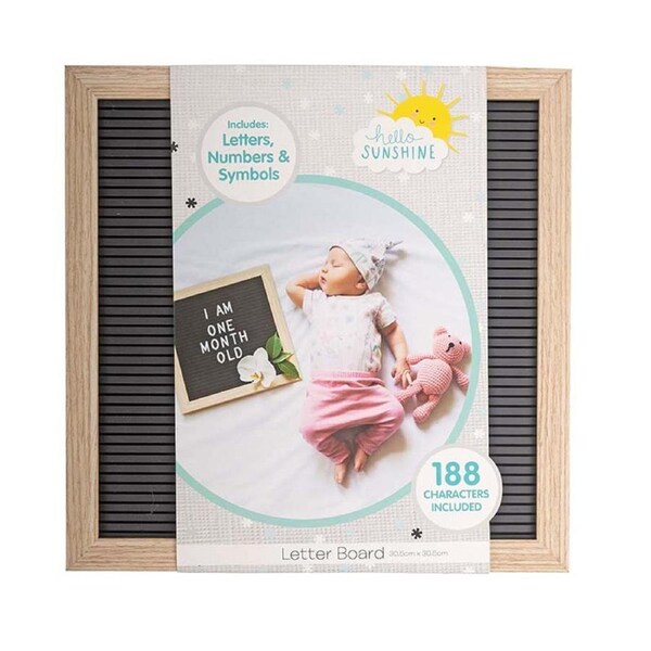 Hello Sunshine 30.5cm Square Letter Board w/ 188-Characters Note/Message Set