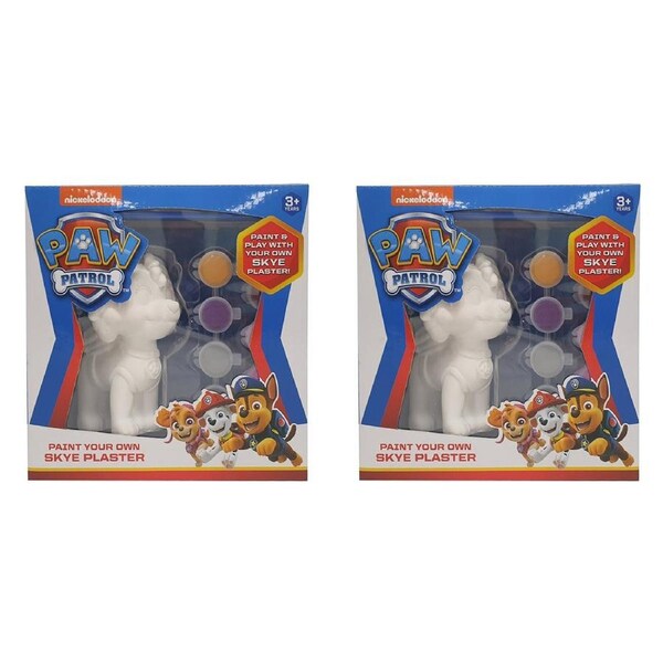 2x Haven Paw Patrol Kids/Children Paint Your Own Skye Plaster Figurine Kit 3y+
