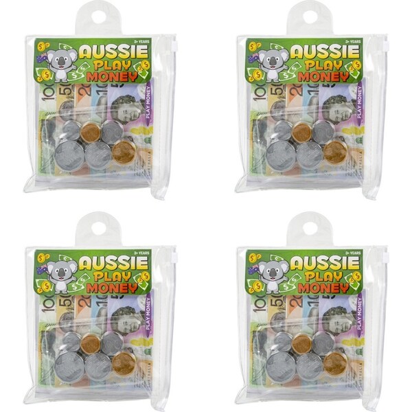 4x Edi Kmart Play Money Aussie Kids/Children Pretend Cashier/Banker Fun Toy 3y+
