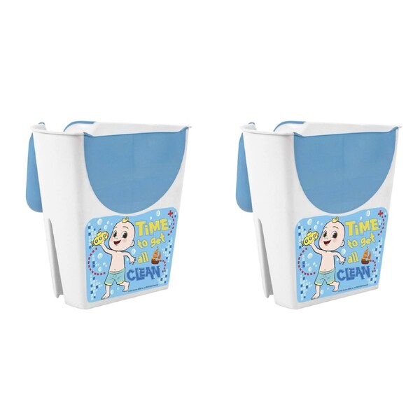 2x Cocomelon Plastic Shampoo Rinser Kids/Child Shower Bathing Cup w/ Handle Blue